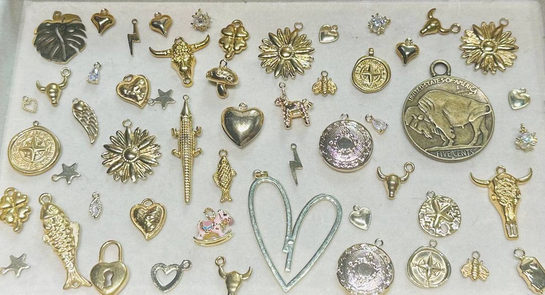 Gold Charm Bundle: With double jump rings