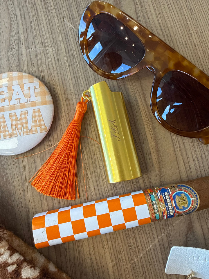 VFL Tassel Lighter Cover  In Orange