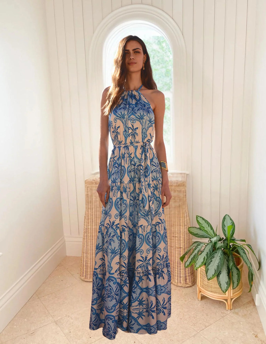 KASIA Lemnos Maxi Dress Blue