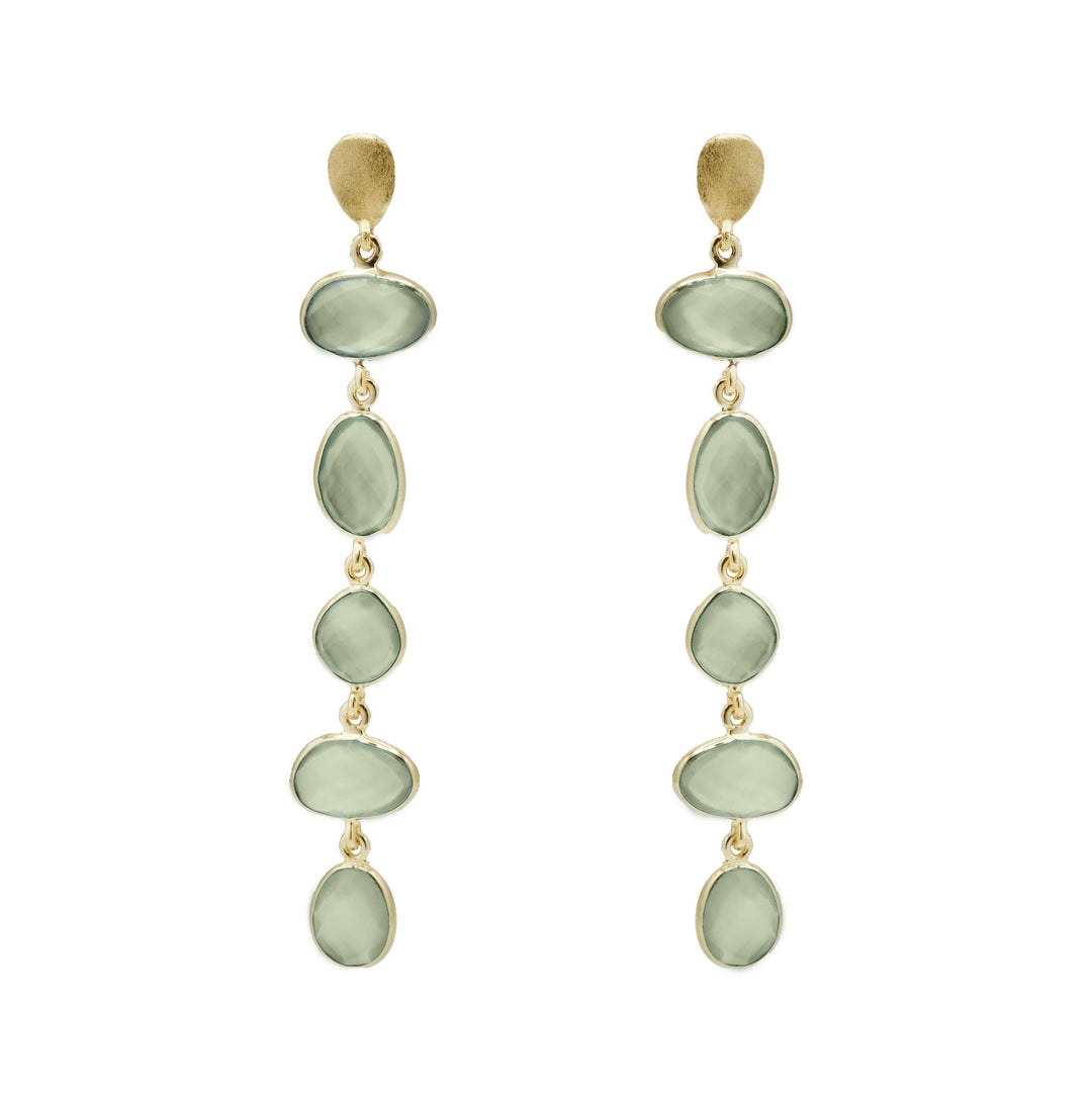 Nana Earrings: Blue topaz