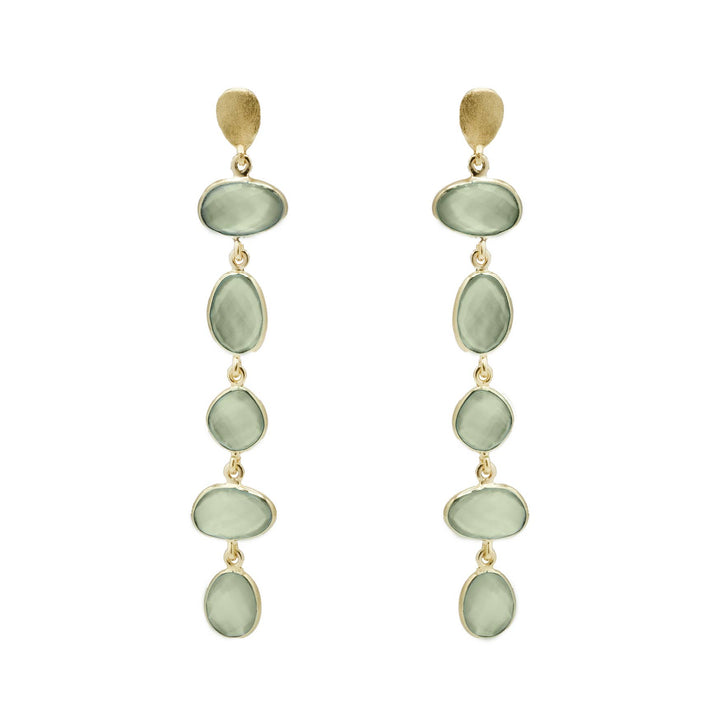 Nana Earrings: Blue topaz