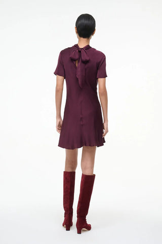 Iris Silk Dress Syrah