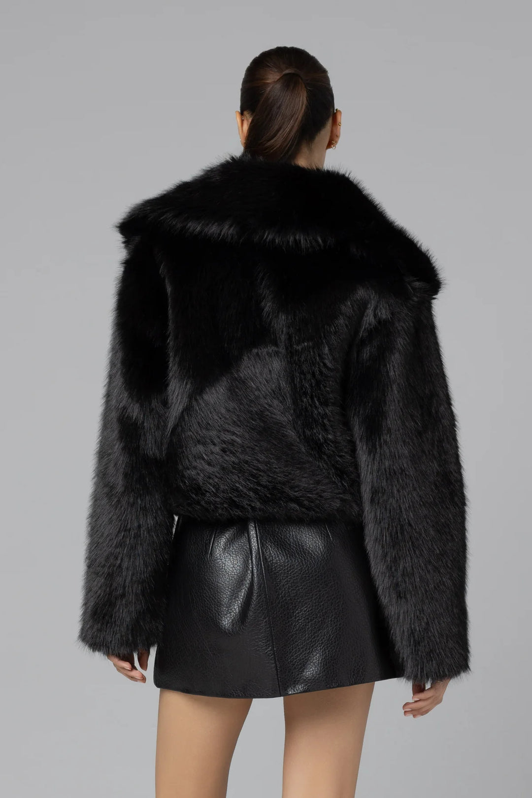 Make It Rain Fur Jacket in Black