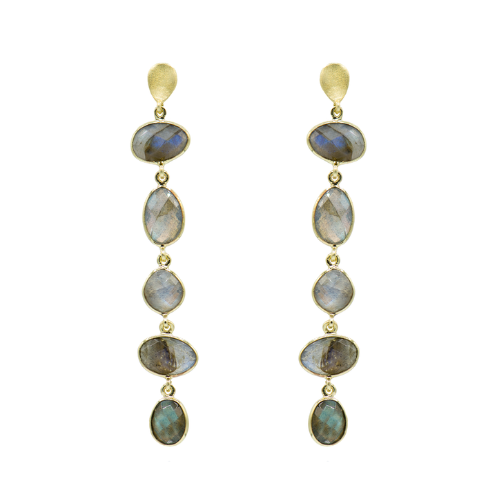 Nana Earrings: Blue topaz