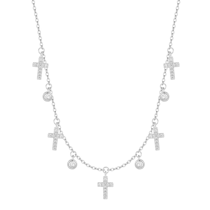 Mini Cross Choker Necklace: Gold