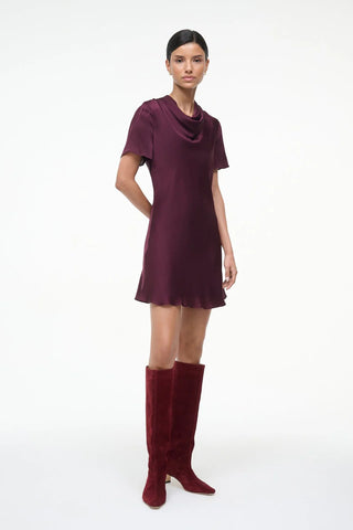 Iris Silk Dress Syrah