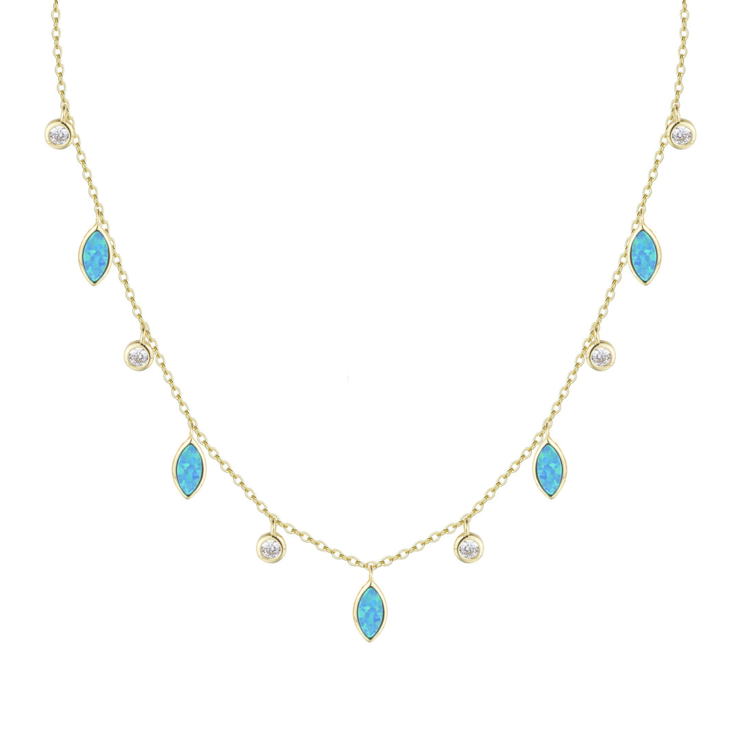 Drops of Spring Opal Choker Necklace: Orange Opal