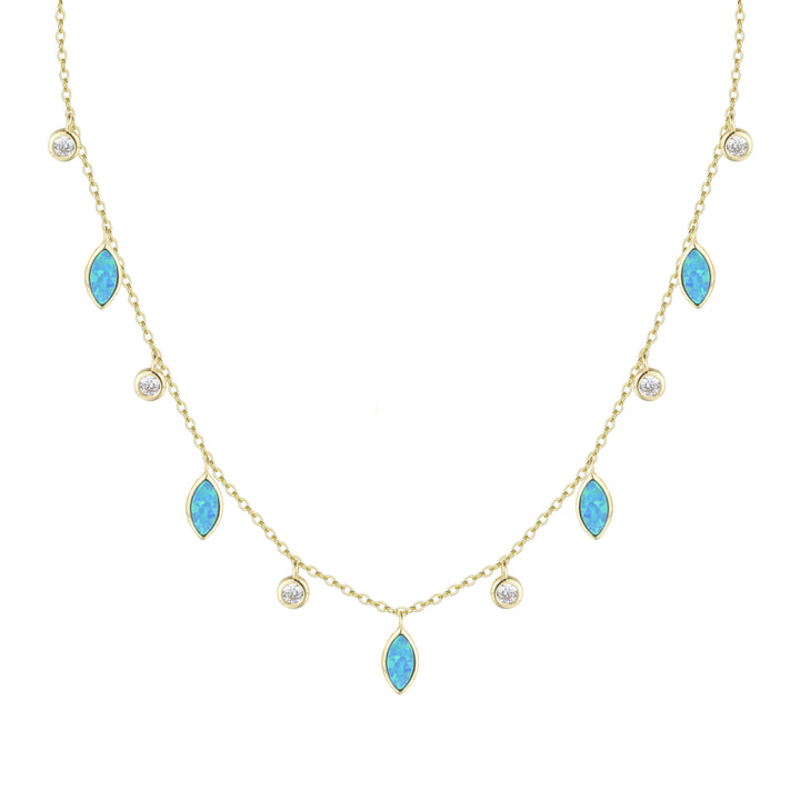 Drops of Spring Opal Choker Necklace: Orange Opal