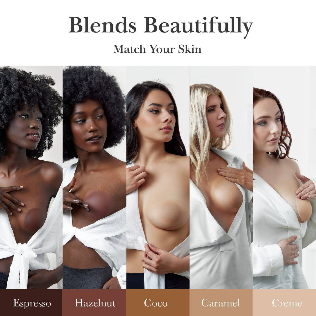 Nippies Skin Adhesive Nipple Covers with Extra Coverage: Caramel