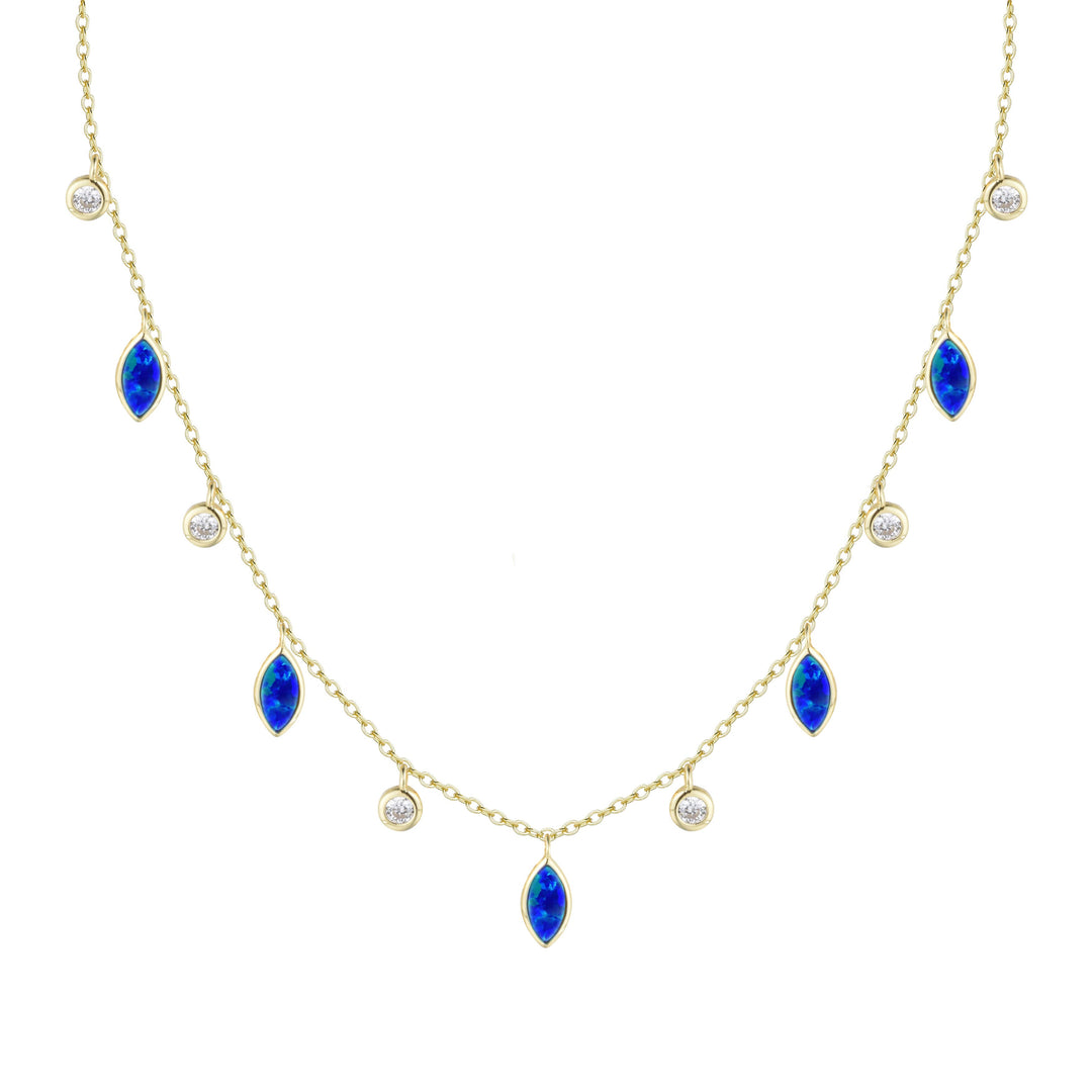 Drops of Spring Opal Choker Necklace: Orange Opal