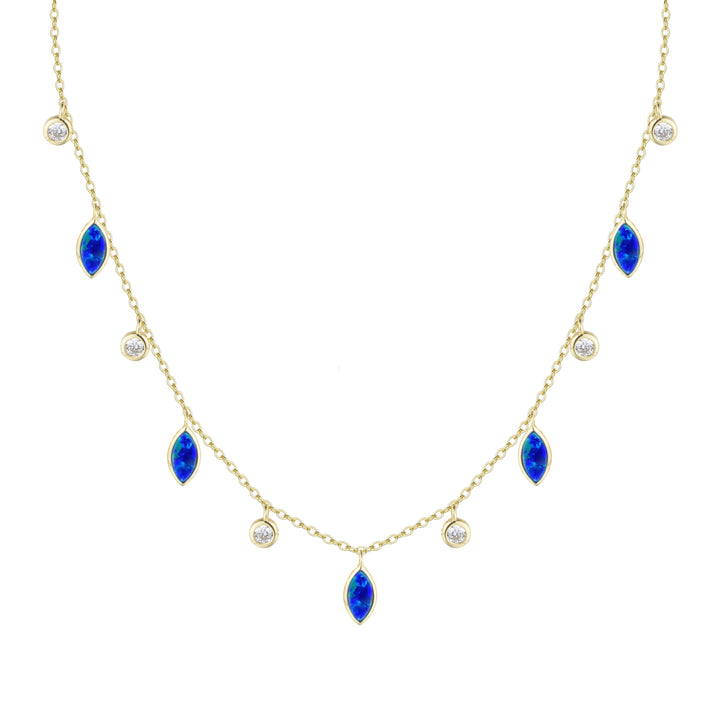 Drops of Spring Opal Choker Necklace: Orange Opal