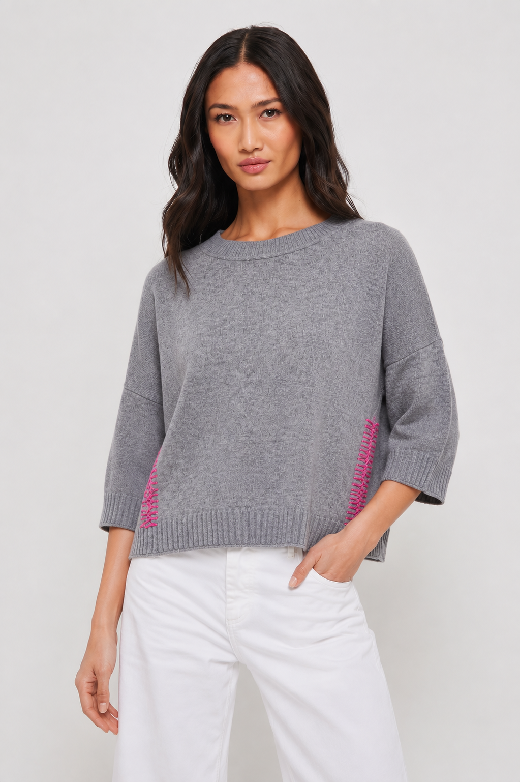 Crew Mate SS Sweater in Smoke