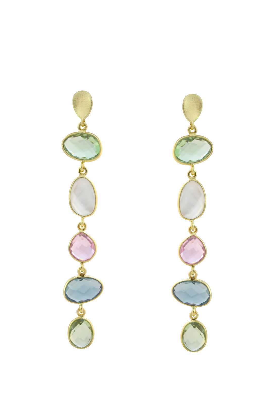 Nana Earrings: Blue topaz