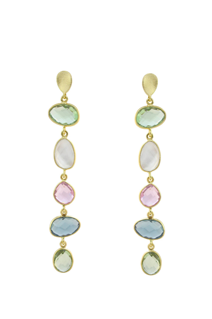 Nana Earrings: Blue topaz