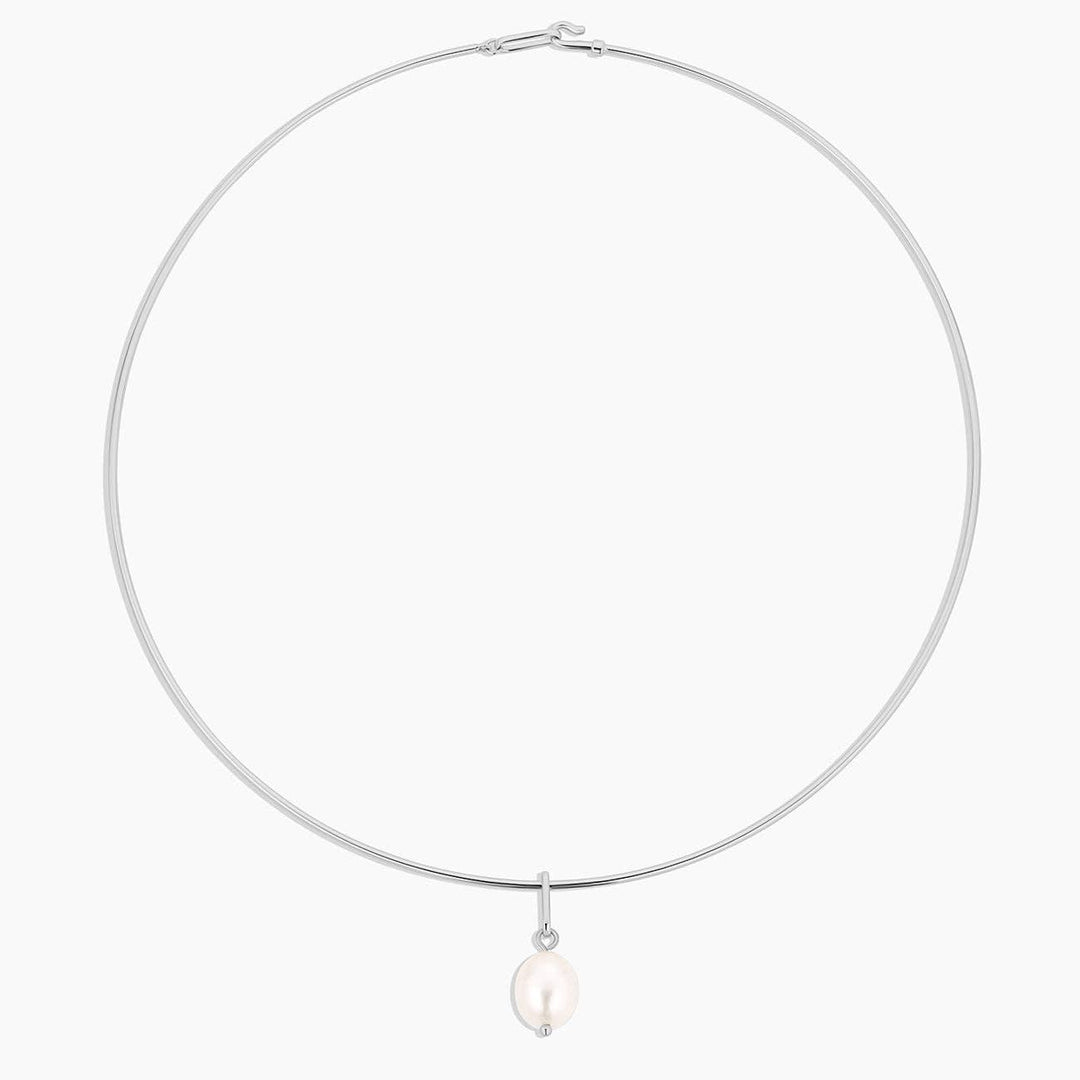 Colette Pearl Choker Necklace: 14k Gold Plated