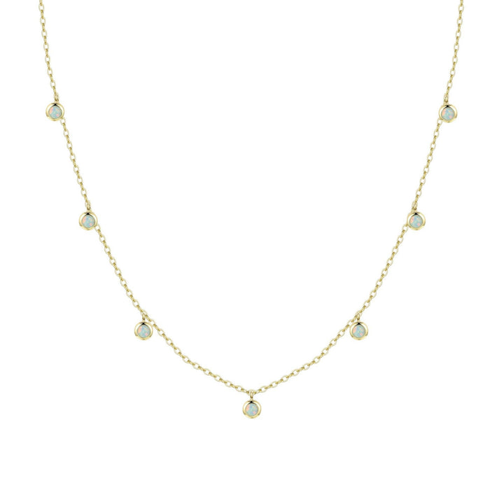 Opal Dew Drops Reversible Layering Necklace: Tangerine Opal