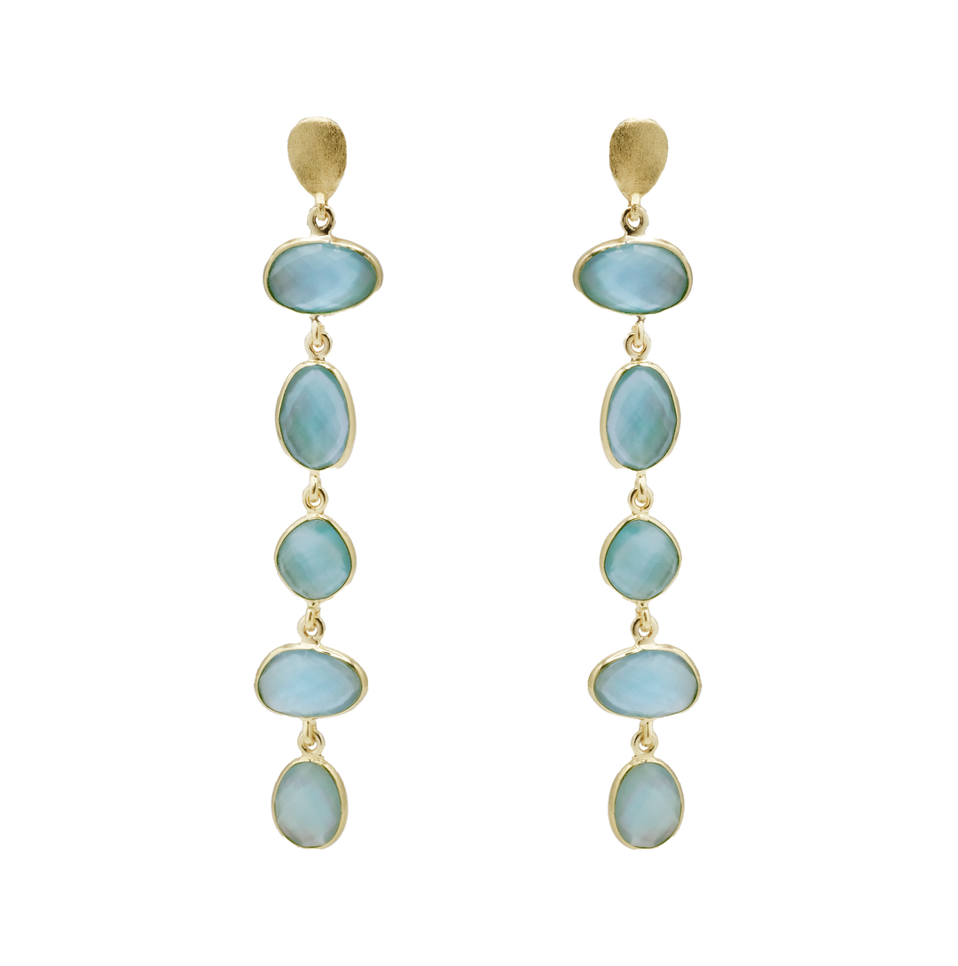 Nana Earrings: Blue topaz