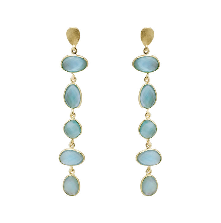 Nana Earrings: Blue topaz