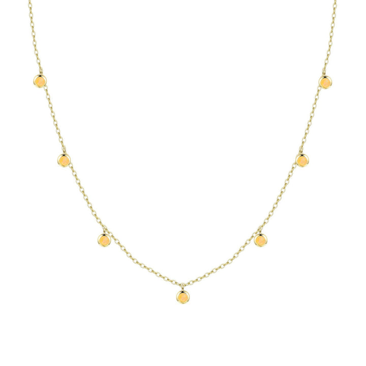 Opal Dew Drops Reversible Layering Necklace: Tangerine Opal