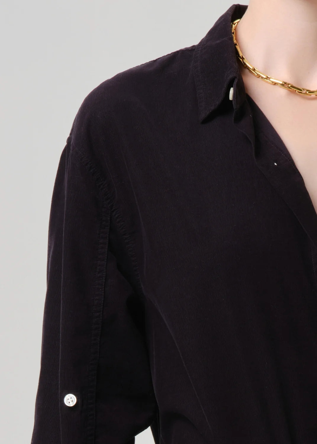 Kayla Baby Corduroy Shirt in Charcoal