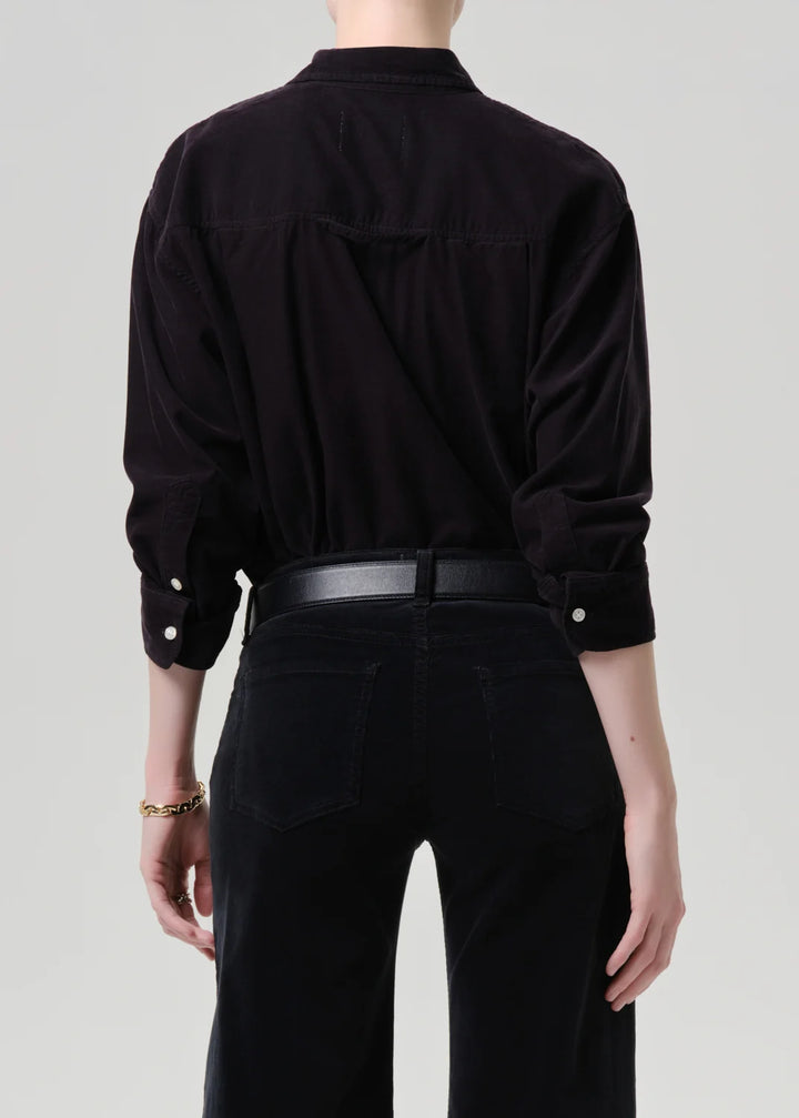 Ilaria Draped Japanese hammered Satin Top