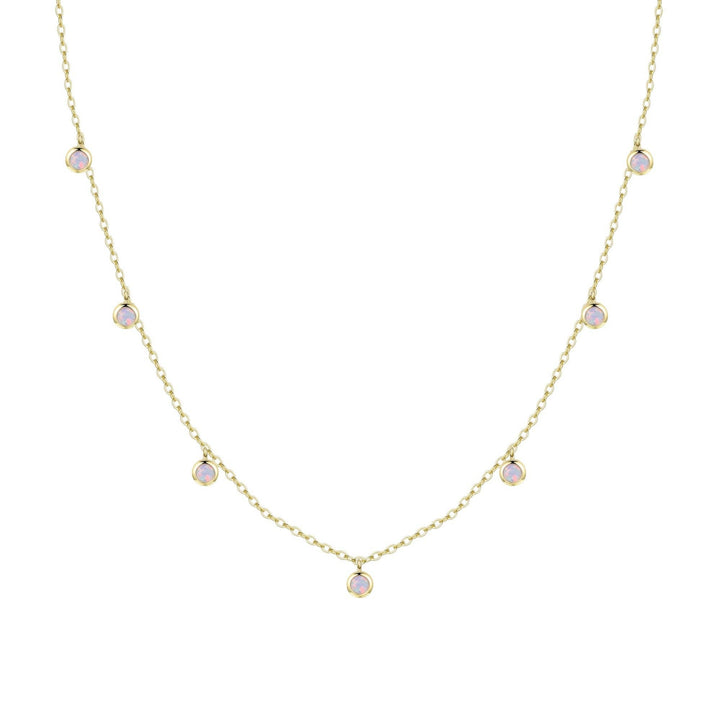 Opal Dew Drops Reversible Layering Necklace: Tangerine Opal