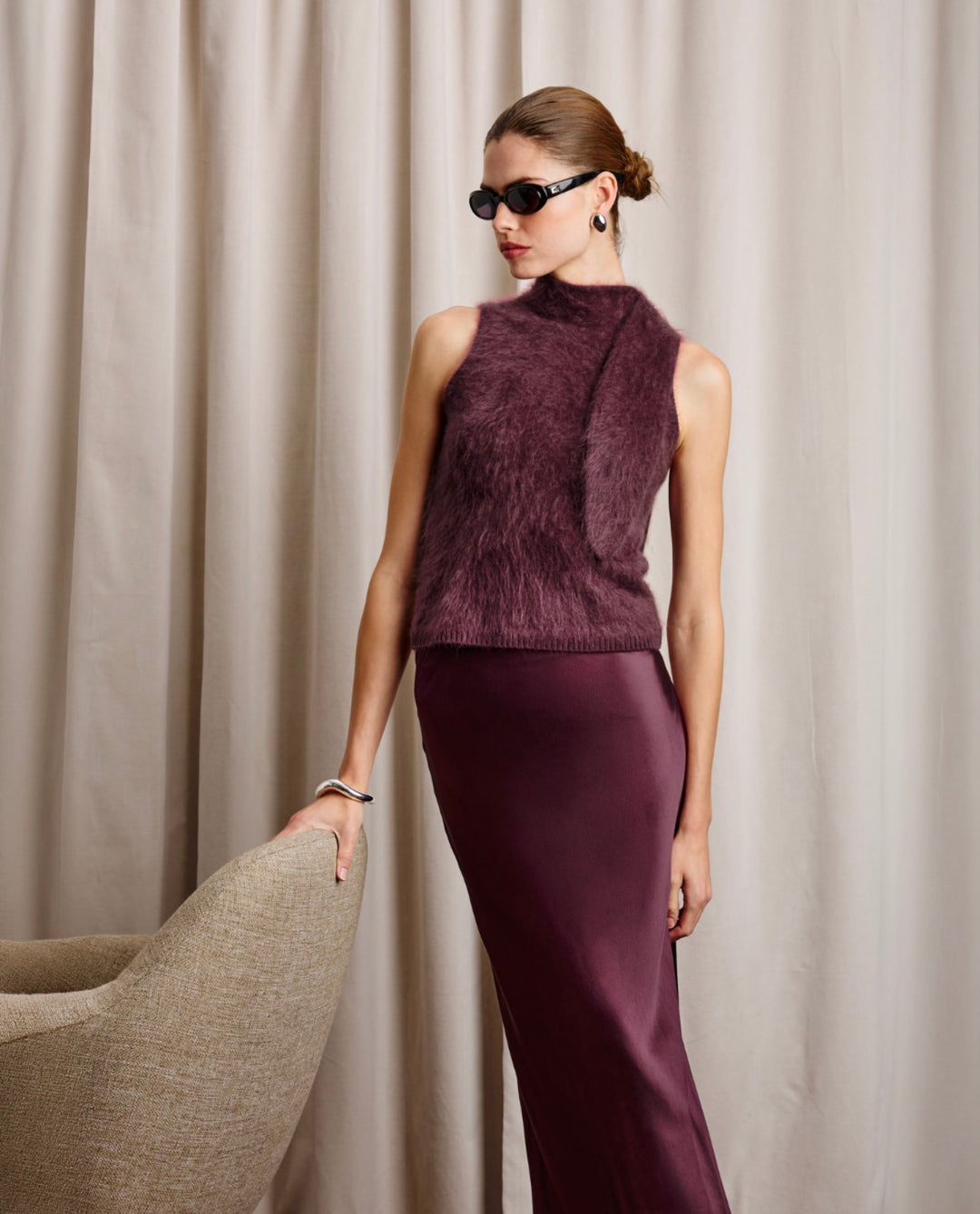 Romina Skirt in Wine