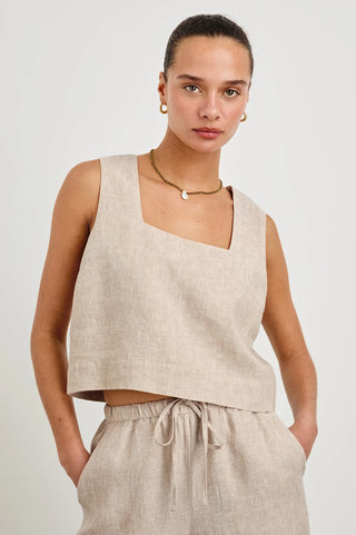Akira Top in Heathered Flax