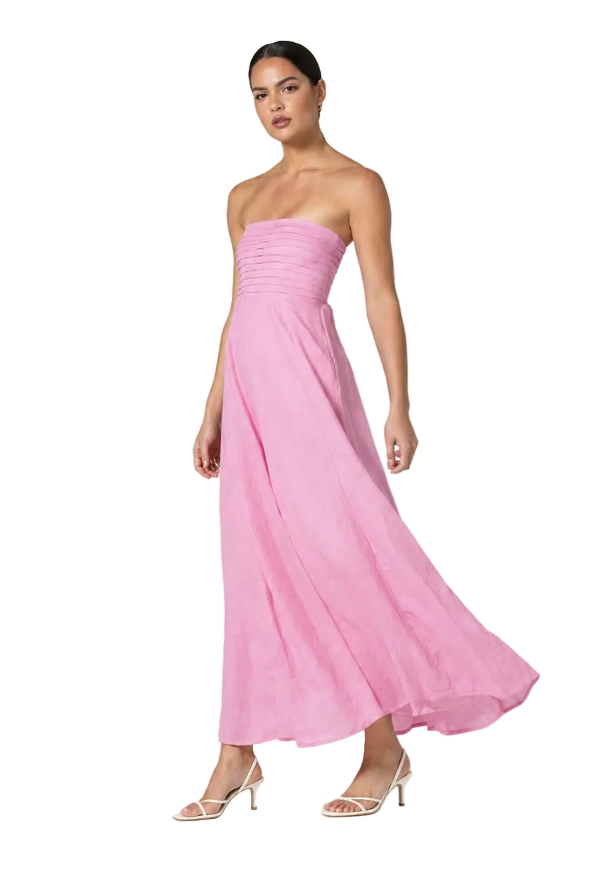 Talia Linen Dress in Slipper