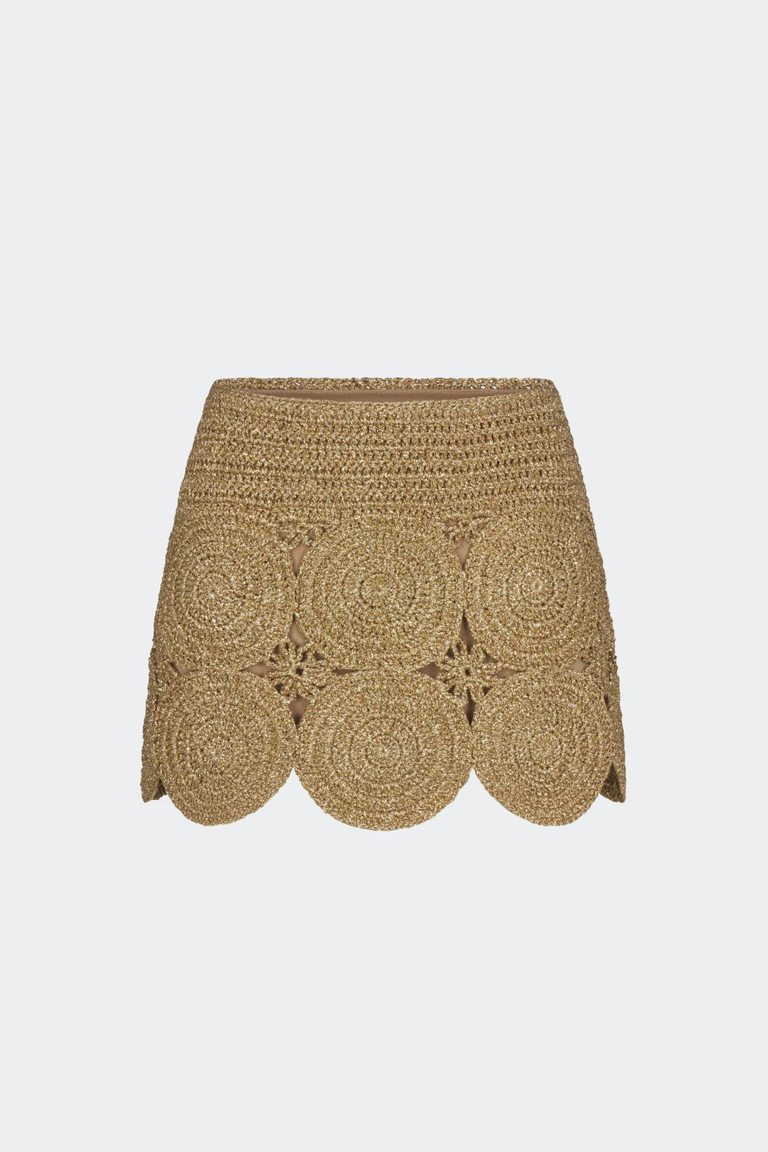 beep beep mini skirt in gold
