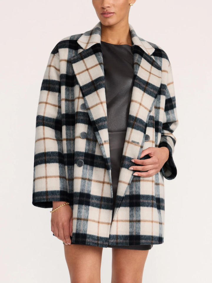 Bodhi Double Breasted Plaid Coat