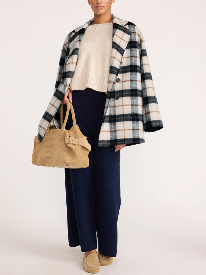 Bodhi Double Breasted Plaid Coat