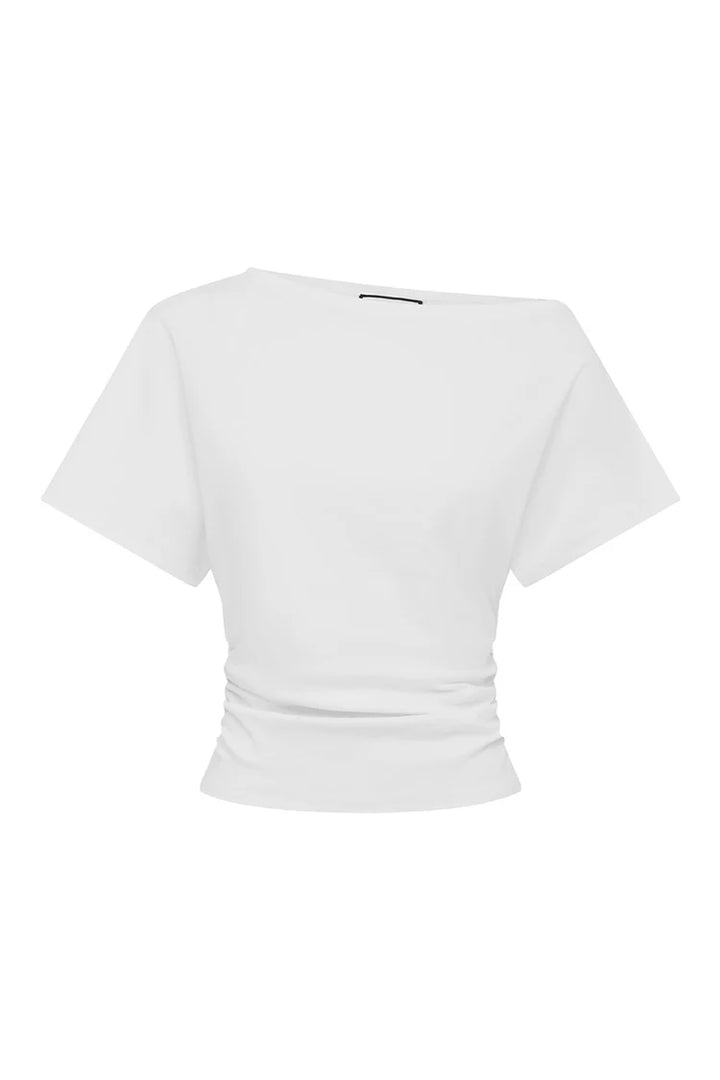 Bonnie One Shoulder Top in White
