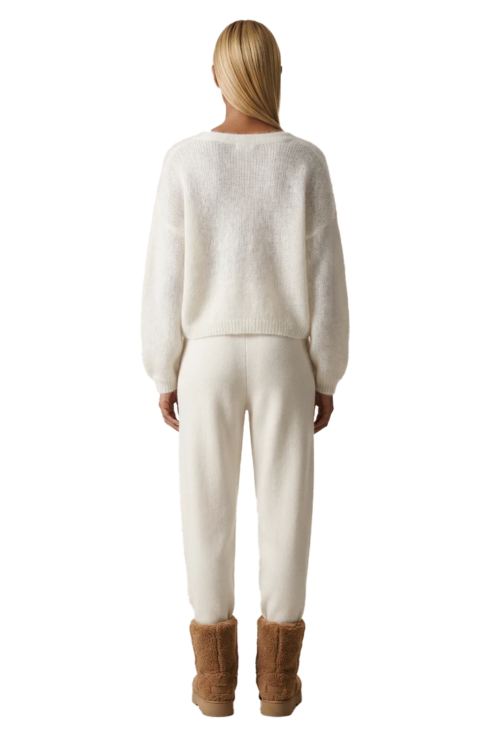 Corneila Cropped Pullover in White