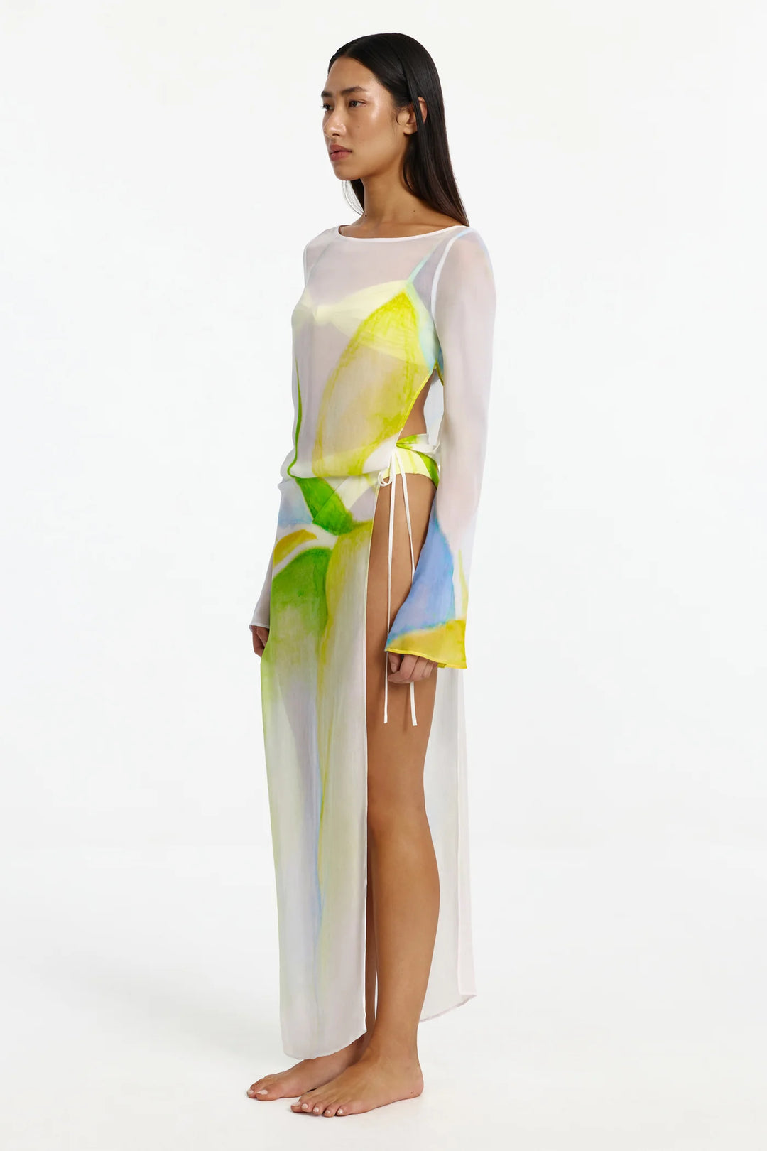 Milou Long Sleeve Dress in Seaglass Print