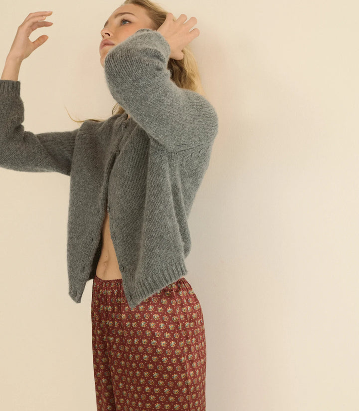 Darcy Cardigan in Charcoal Melange
