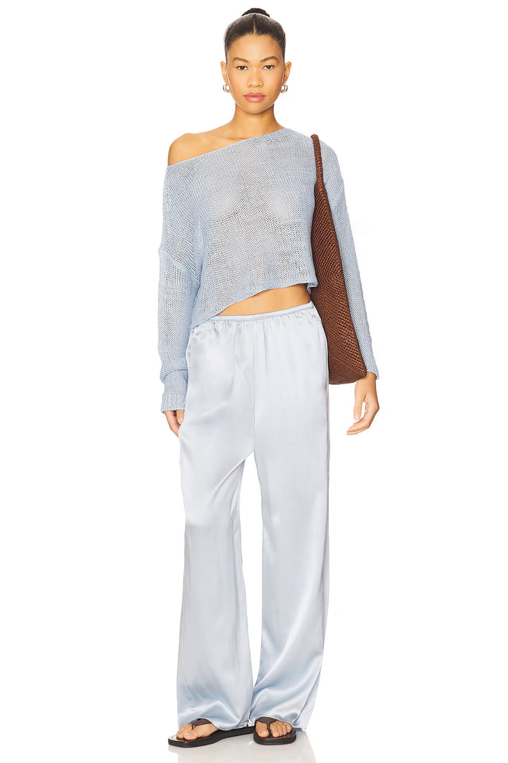 Linen Open Knit Bateau Sweater