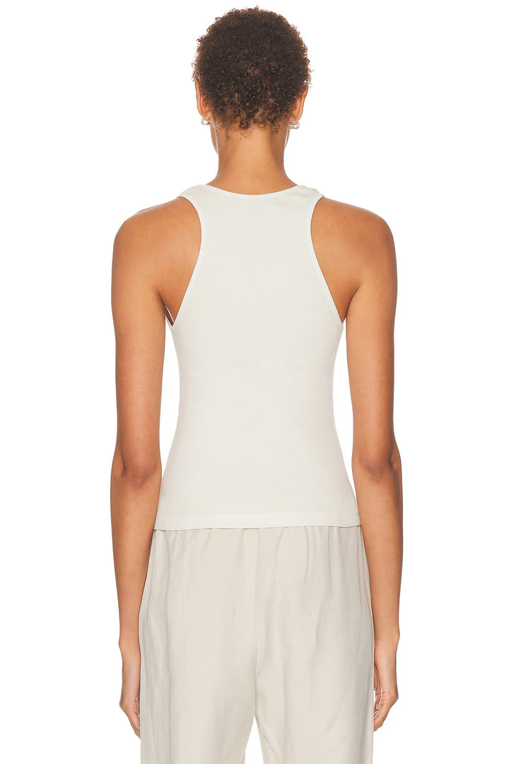 Cotton Rib Boy Tank in Champagne