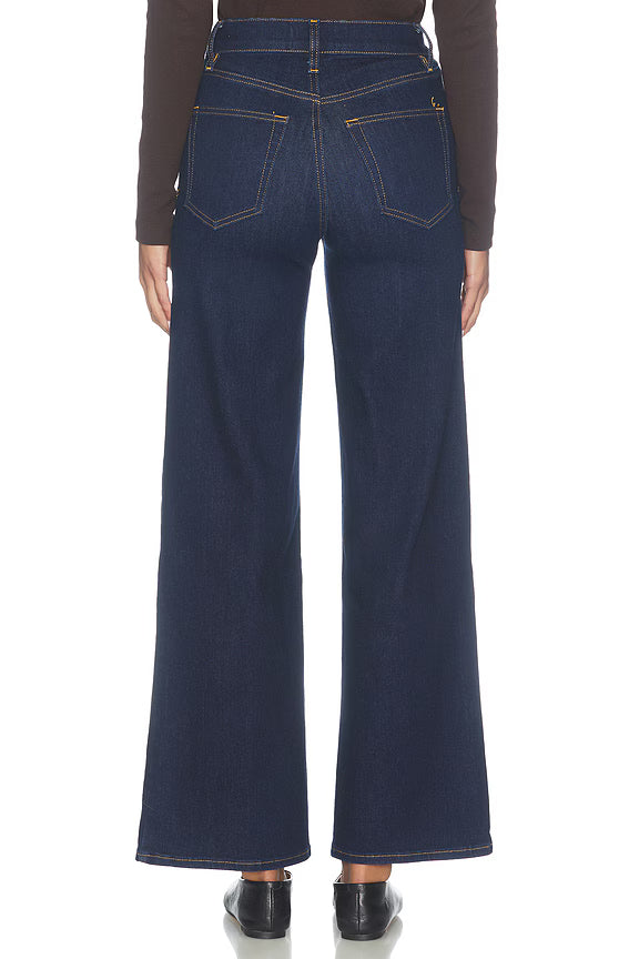 Le Slim Palazzo Exposed Button Jeans