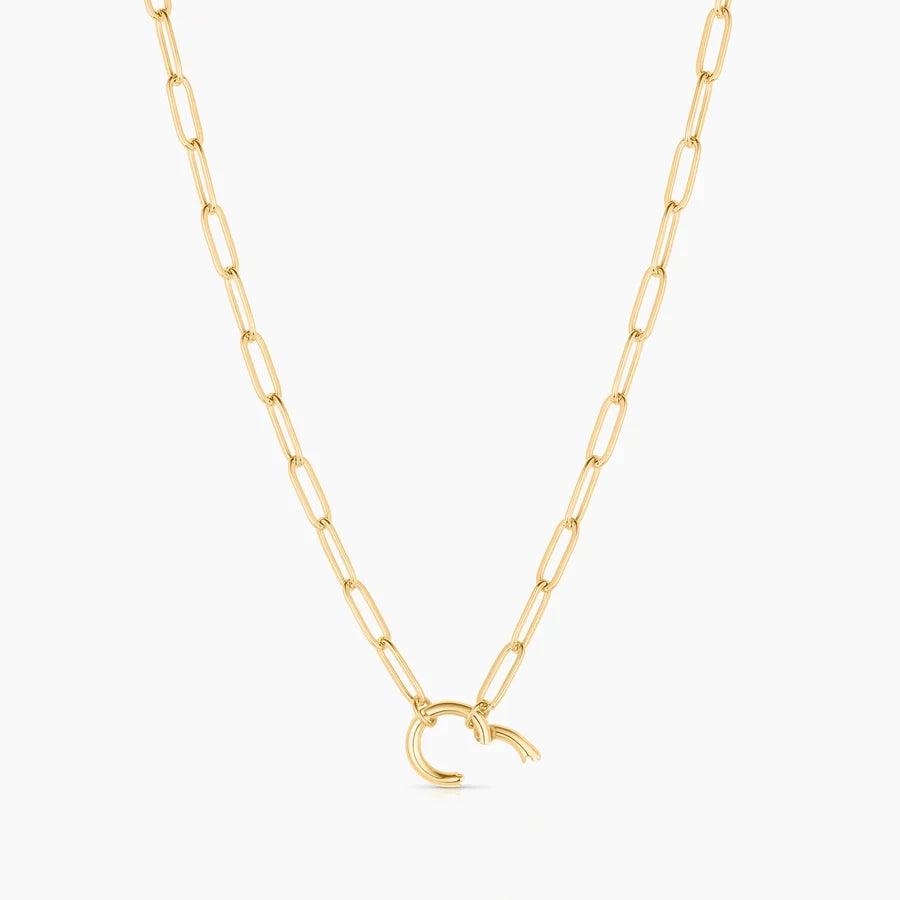 Finn Paperclip Charm Necklace