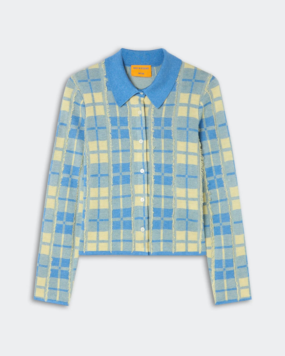 Plaid Elle Shirt in Delft Blue/Butter