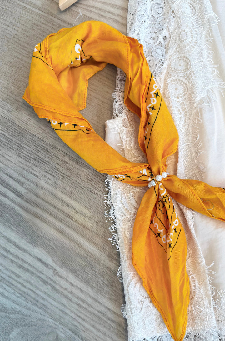 Ivory Pearl Stretch Bandana Charm