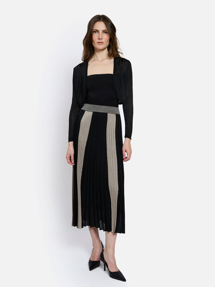 GALA PLEATED SKIRT APRIL MOON BLACK