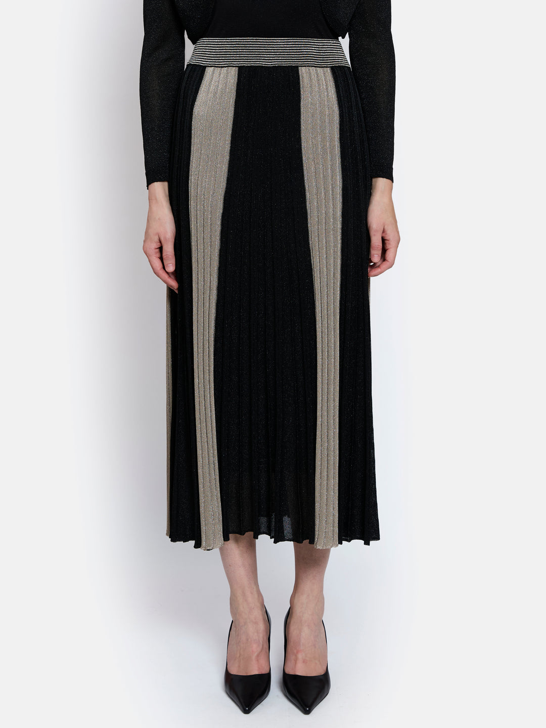 GALA PLEATED SKIRT APRIL MOON BLACK