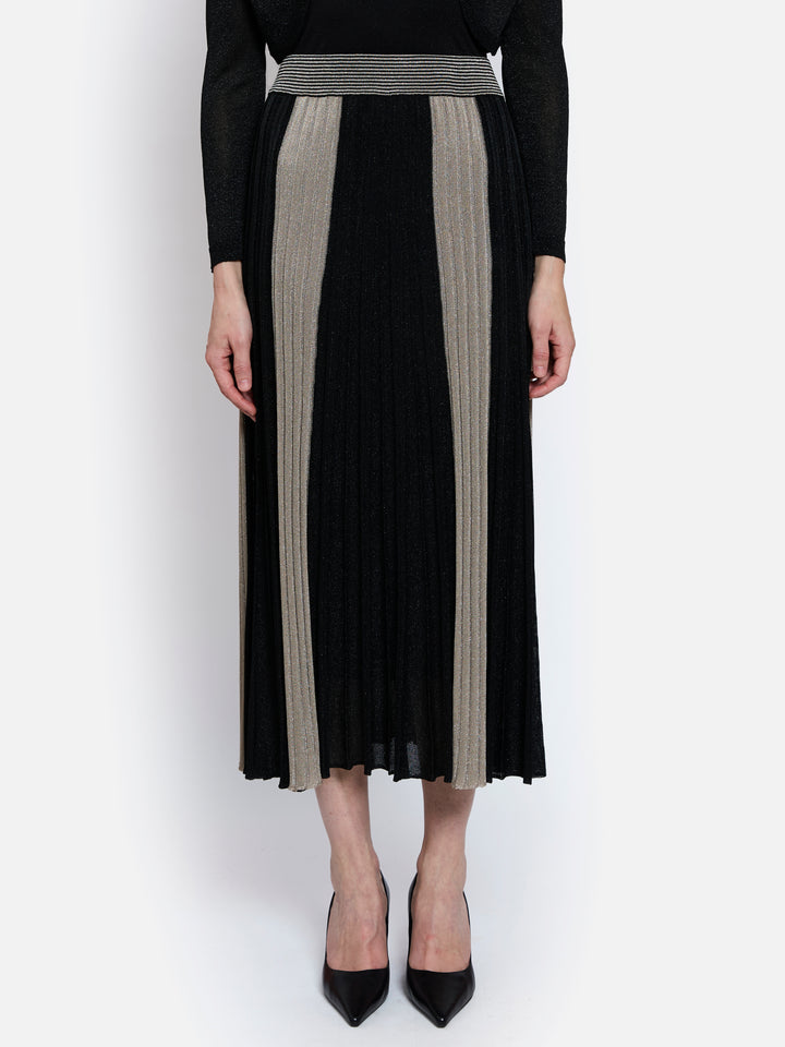 GALA PLEATED SKIRT APRIL MOON BLACK