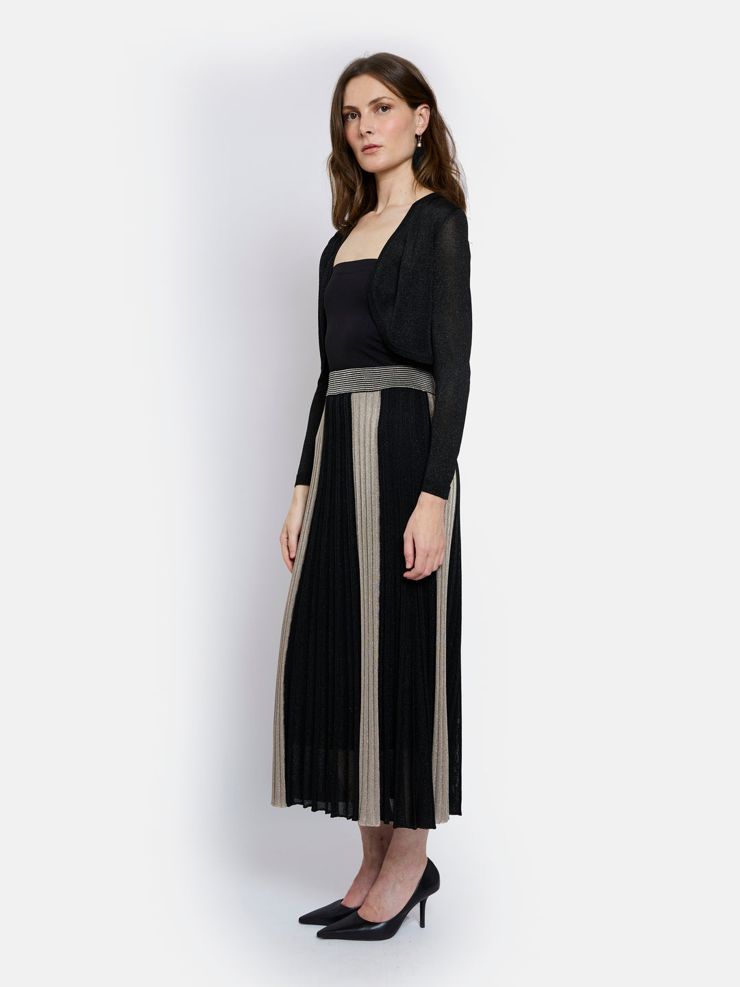 GALA PLEATED SKIRT APRIL MOON BLACK