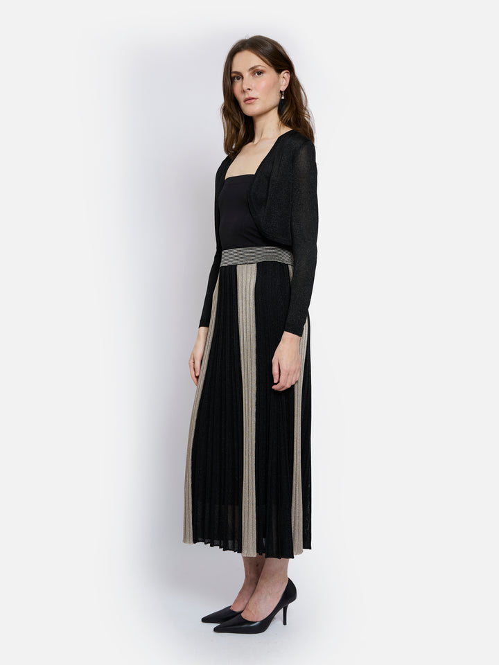 GALA PLEATED SKIRT APRIL MOON BLACK