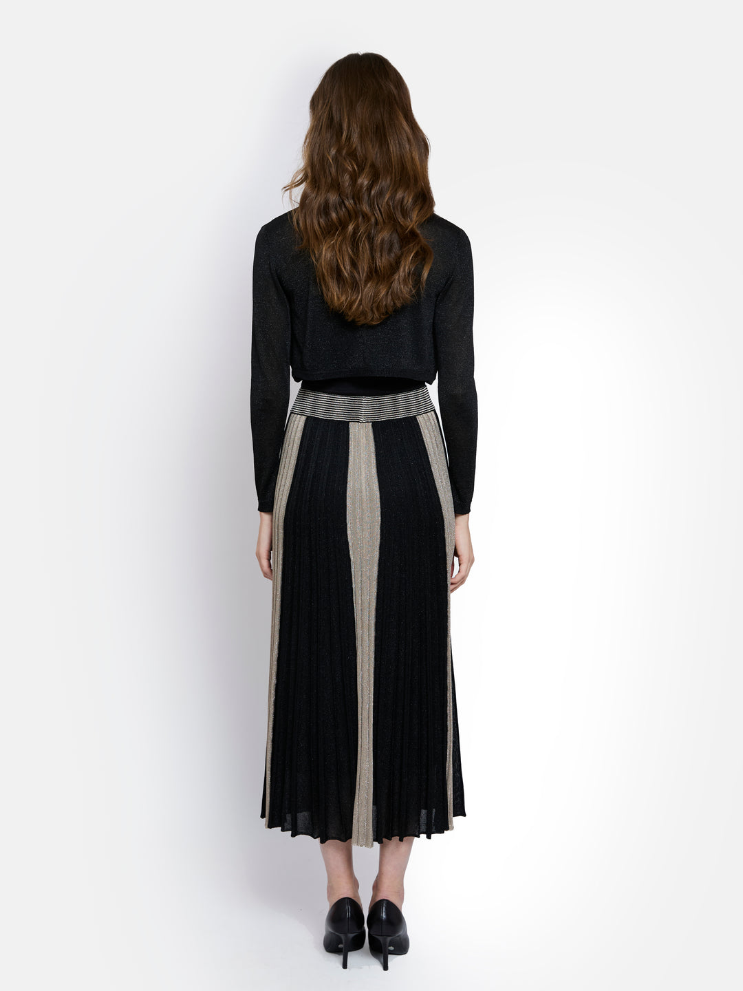 GALA PLEATED SKIRT APRIL MOON BLACK