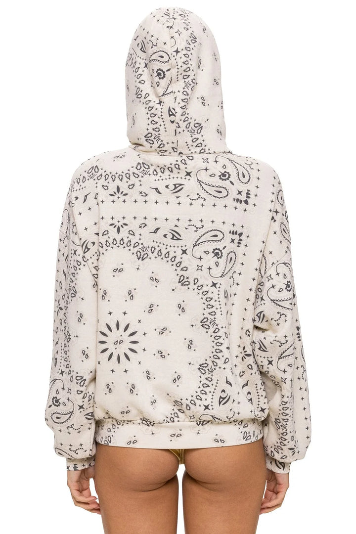 BANDANA RELAXED PULLOVER HOODIE - VINTAGE WHITE