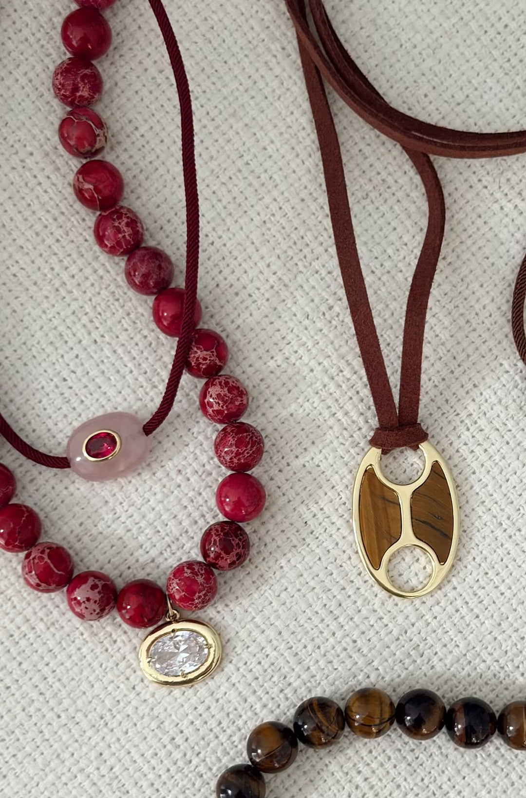 Autumn Naples Necklace in Cherry Mocha